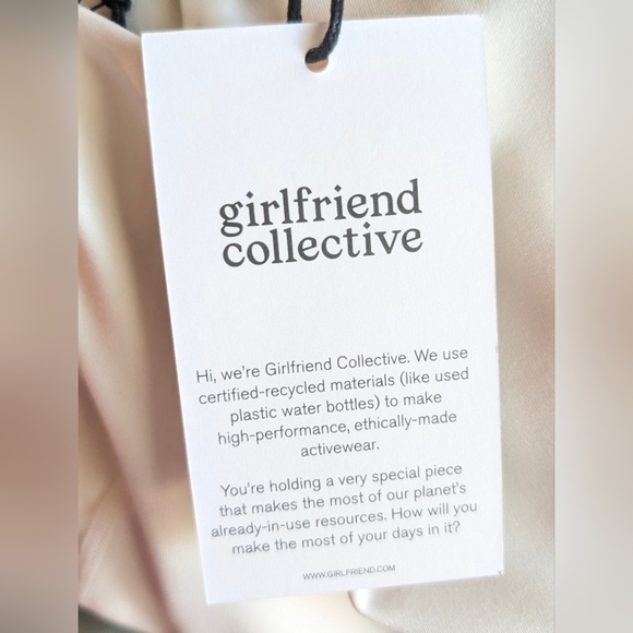 NWT Girlfriend Collective Paloma Racerback Bra - Ivory Sz M - Picture 5 of 8